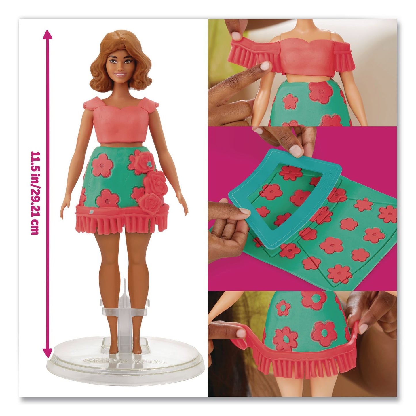 Hasbro Play-Doh Barbie Florals and Fringe Doll Set (HSBG1360)