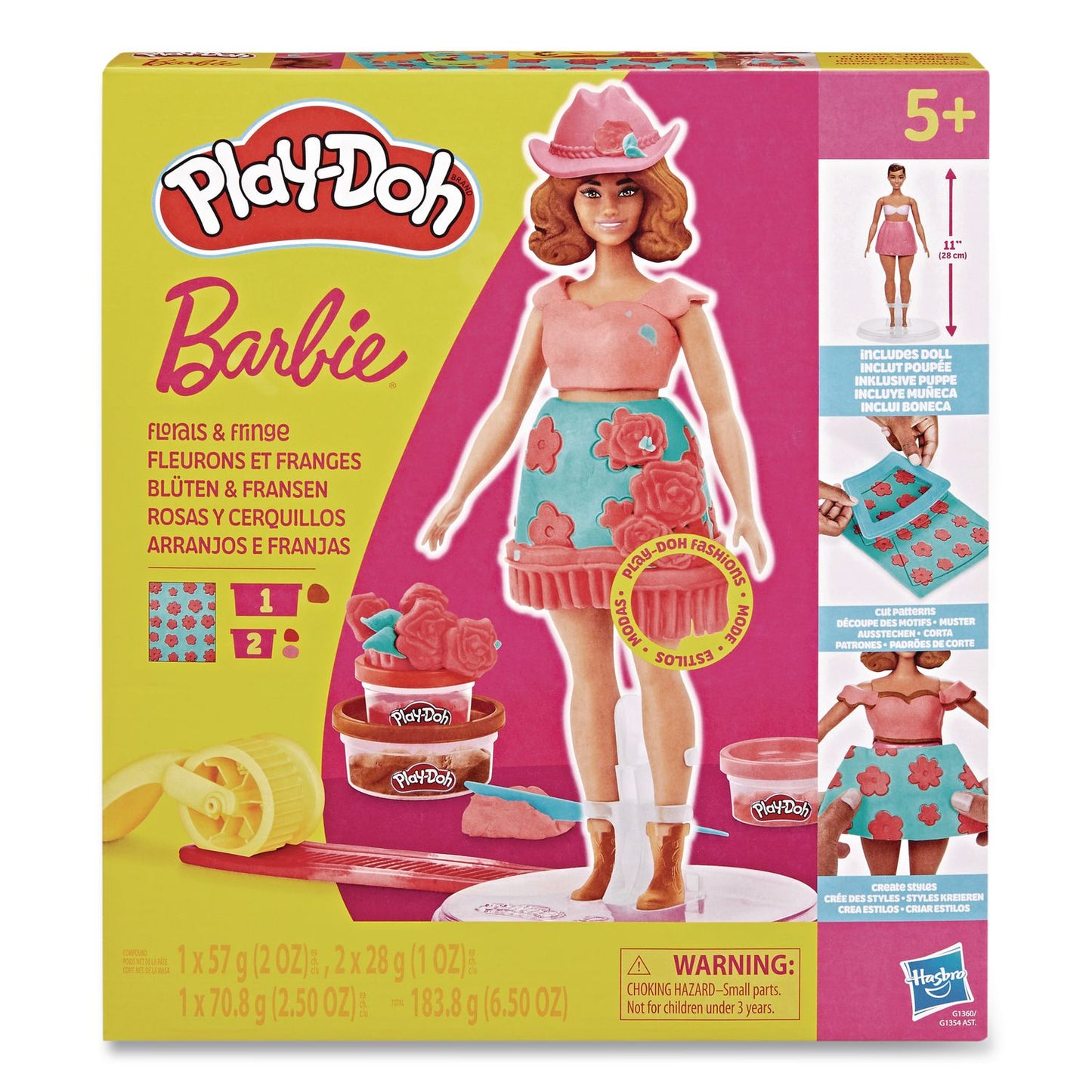 Hasbro Play-Doh Barbie Florals and Fringe Doll Set (HSBG1360)