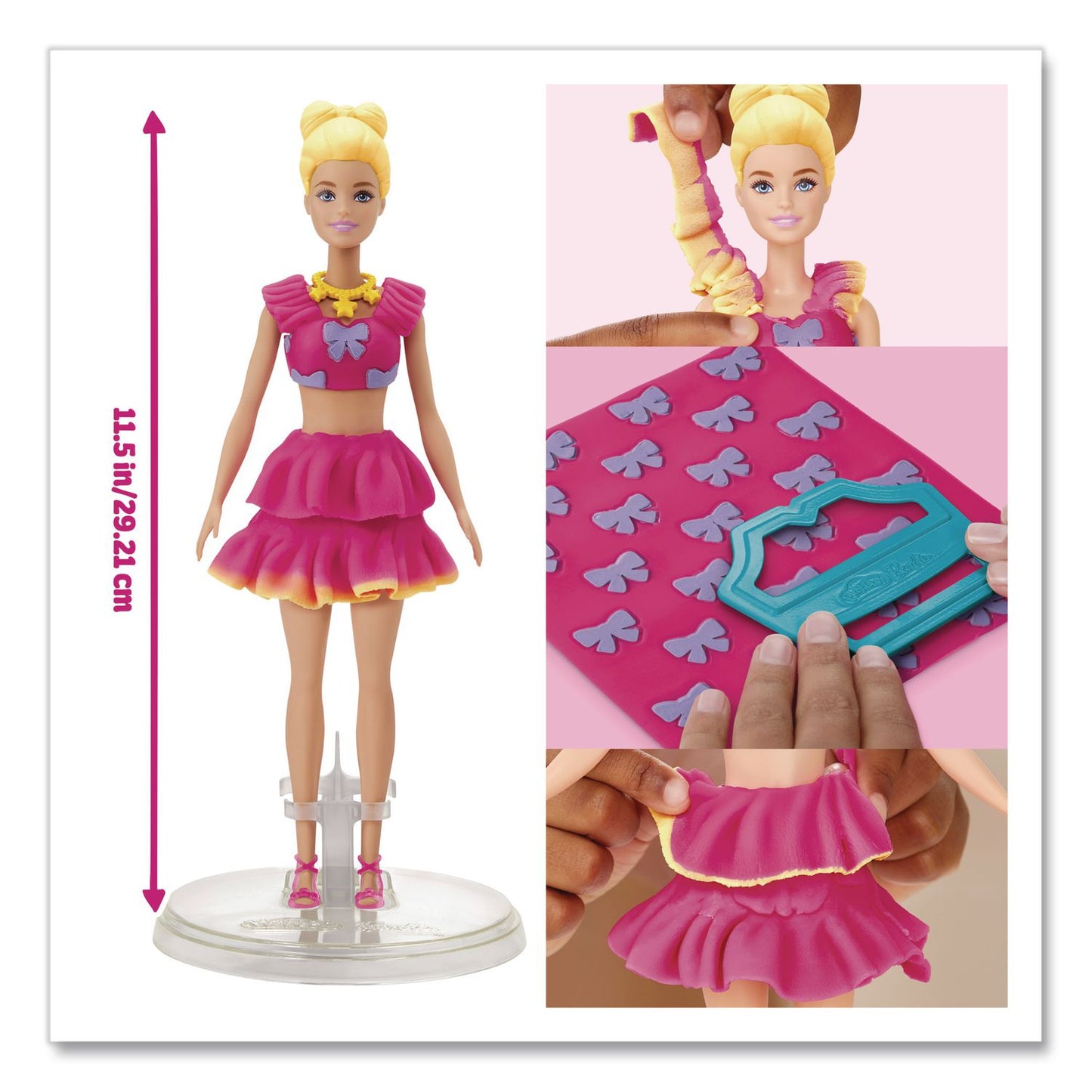 Hasbro Play-Doh Barbie Ruffles and Bows Doll Set (HSBG1361)