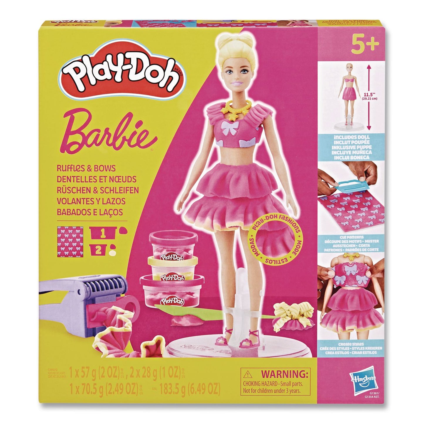 Hasbro Play-Doh Barbie Ruffles and Bows Doll Set (HSBG1361)