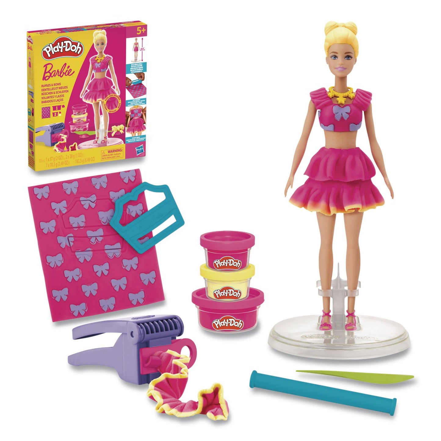 Hasbro Play-Doh Barbie Ruffles and Bows Doll Set (HSBG1361)