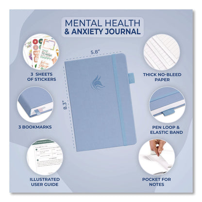 Clever Fox® Mental Health and Anxiety CBT Journal, Periwinkle Cover, 8.3 x 5.8 Sheets (LFXCFMHJPRWNKL)