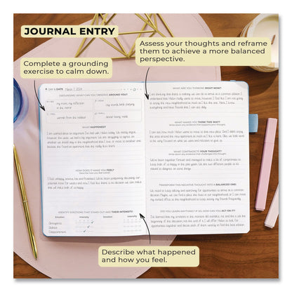 Clever Fox® Mental Health and Anxiety CBT Journal, Periwinkle Cover, 8.3 x 5.8 Sheets (LFXCFMHJPRWNKL)