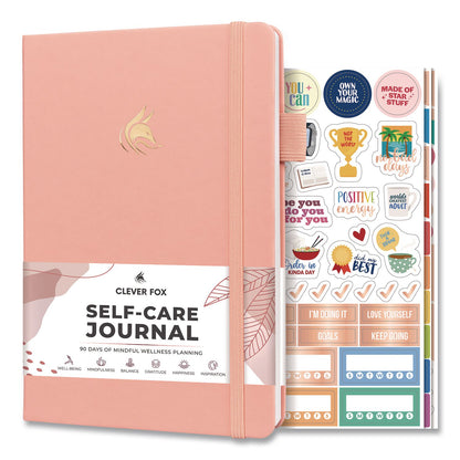 Clever Fox® Self-Care Journal, Undated 90-Day Daily/Weekly/Monthly Format, Light Pink Cover, 8.3 x 5.8 Sheets (LFXOGA9GL3V1E)