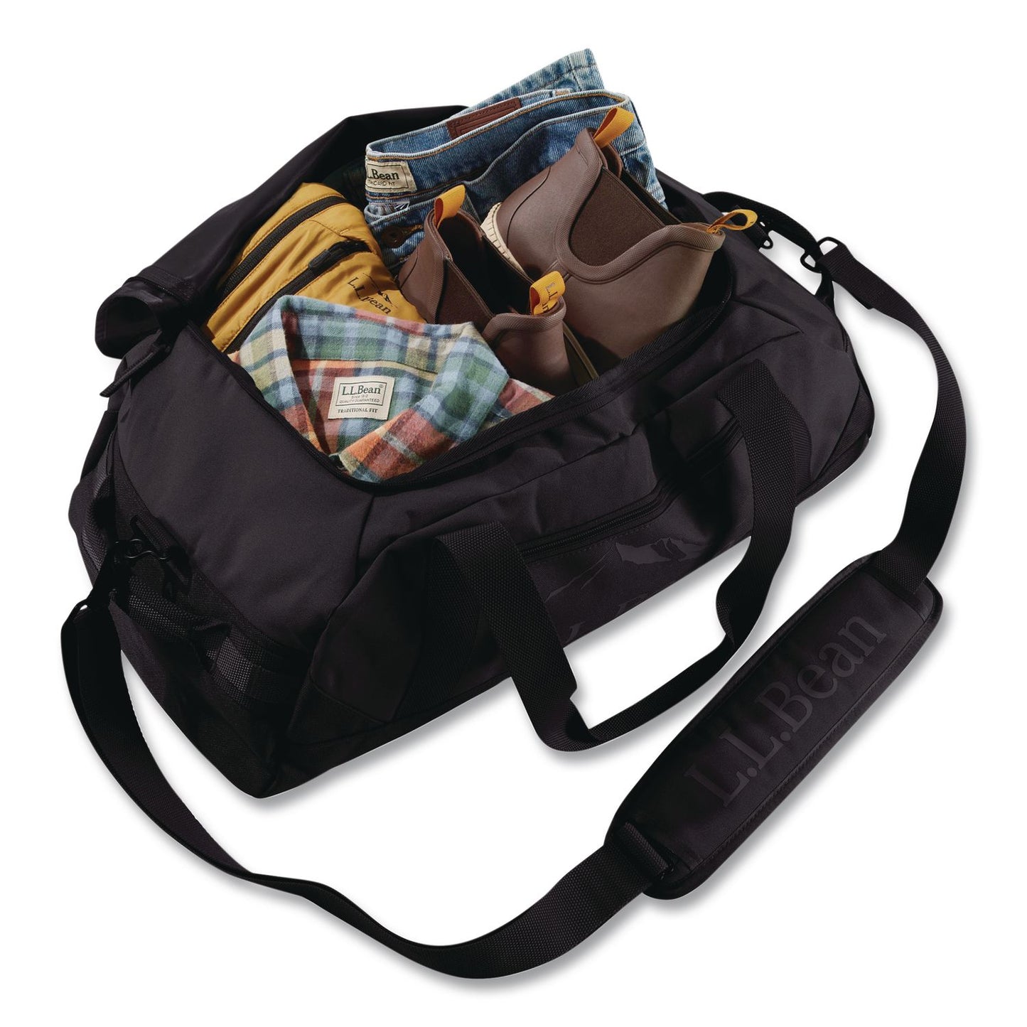L.L.Bean® Adventure 22" Polyester Carry-On Travel Duffel, 22 x 13 x 9, Black (LLB5218661)