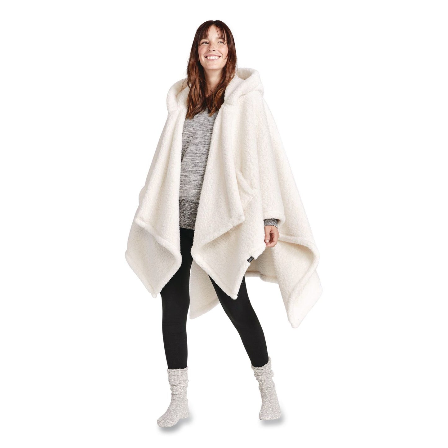 L.L.Bean® Cozy Sherpa Wearable Throw, 58 x 60, Cream (LLB514846459)