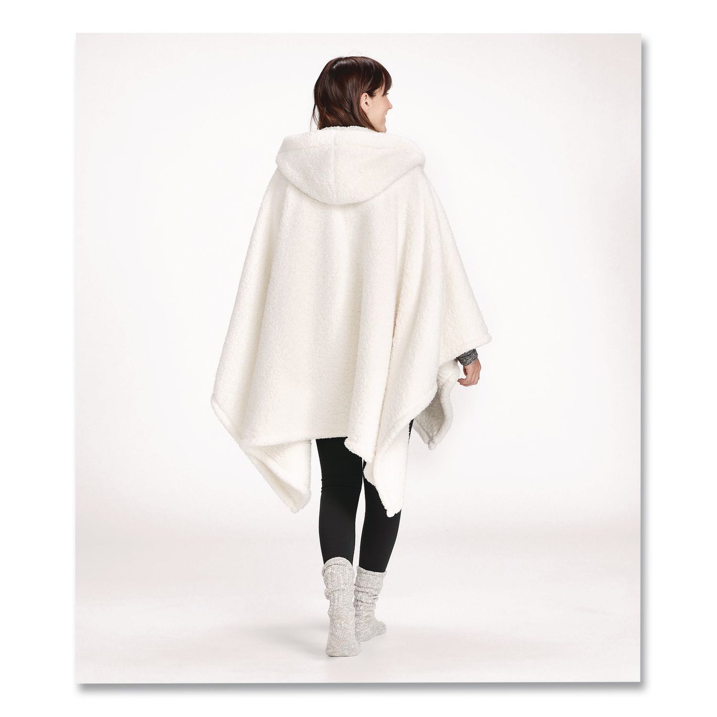 L.L.Bean® Cozy Sherpa Wearable Throw, 58 x 60, Cream (LLB514846459)
