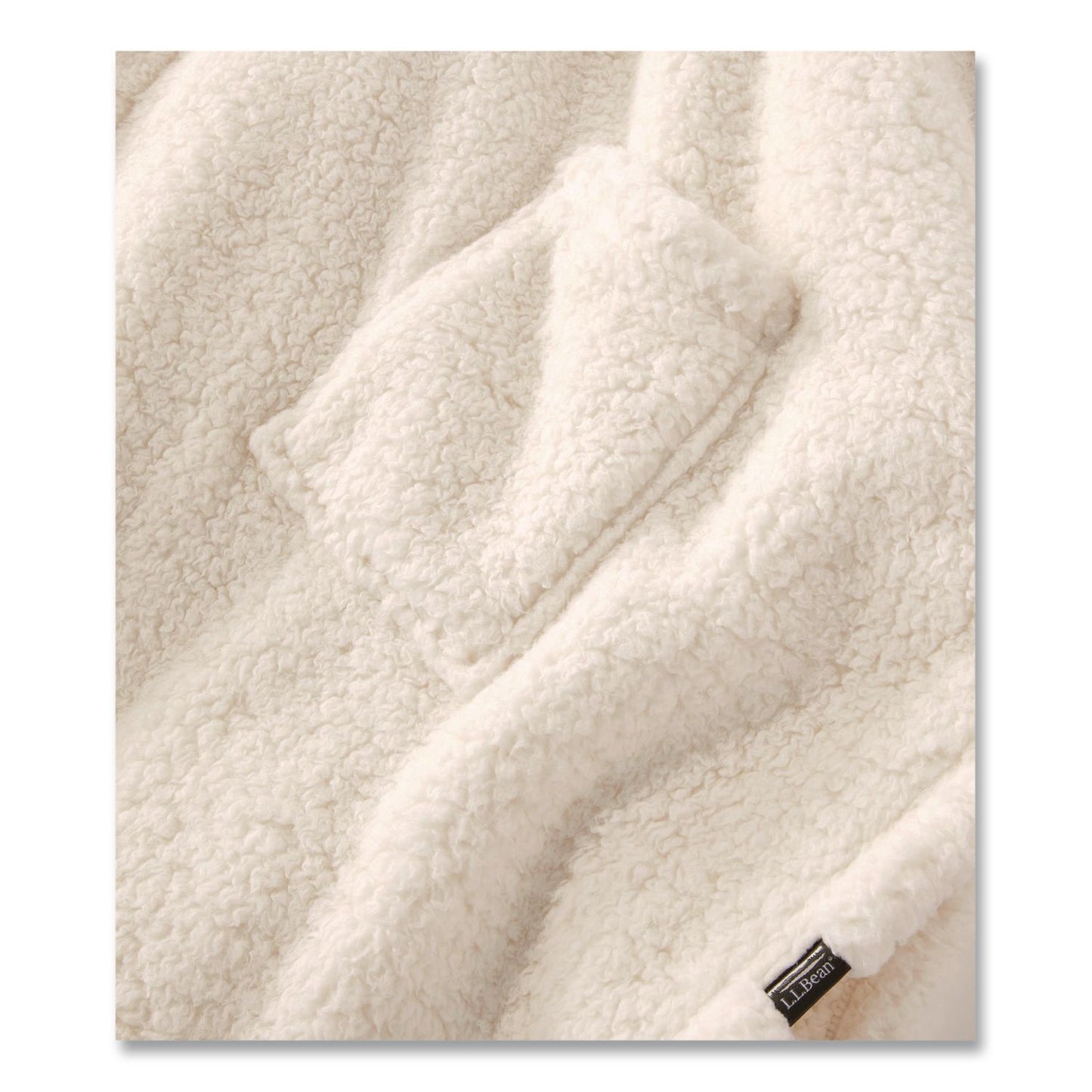 L.L.Bean® Cozy Sherpa Wearable Throw, 58 x 60, Cream (LLB514846459)