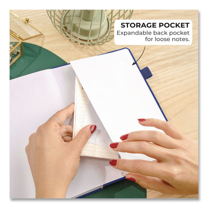 Clever Fox® Dotted Journal 2.0, Engraved Daily Life Artwork, Dotted Rule, Navy Blue Cover, (80) 8.3 x 5.8 Sheets (LFX4J7Y7G96QA)