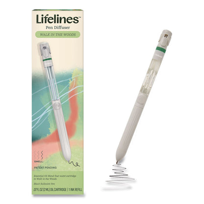 Lifelines® Essential Oil Blends Pen Diffuser, Walk in the Woods Scent, White (LLN112503)