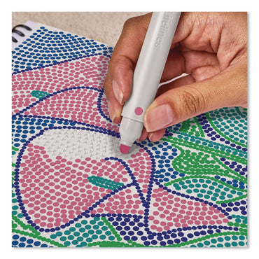 Lifelines® FlowArt Dot-By-Letter Coloring Book, Botanic, with 4 Double-Sided Markers, All Ages, 20 Sheets (LLN165005)