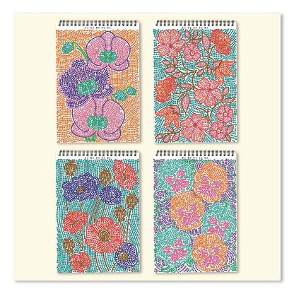 Lifelines® FlowArt Dot-By-Letter Coloring Book, Botanic, with 4 Double-Sided Markers, All Ages, 20 Sheets (LLN165005)