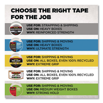 Scotch® Reinforced Strength Strapping Tape 1.88" x 30 yds, 3" Core, Translucent (MMM8959RD)