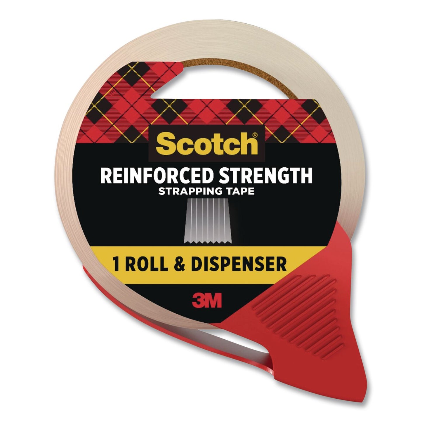 Scotch® Reinforced Strength Strapping Tape 1.88" x 30 yds, 3" Core, Translucent (MMM8959RD)