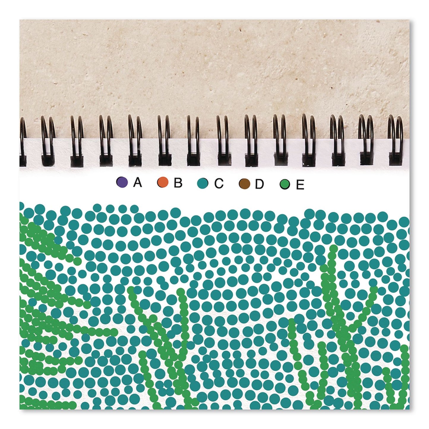 Lifelines® FlowArt Dot-By-Letter Coloring Book, Landscapes, with 4 Double-Sided Markers, All Ages, 20 Pages (LLN165008)