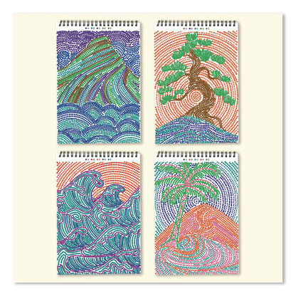 Lifelines® FlowArt Dot-By-Letter Coloring Book, Landscapes, with 4 Double-Sided Markers, All Ages, 20 Pages (LLN165008)