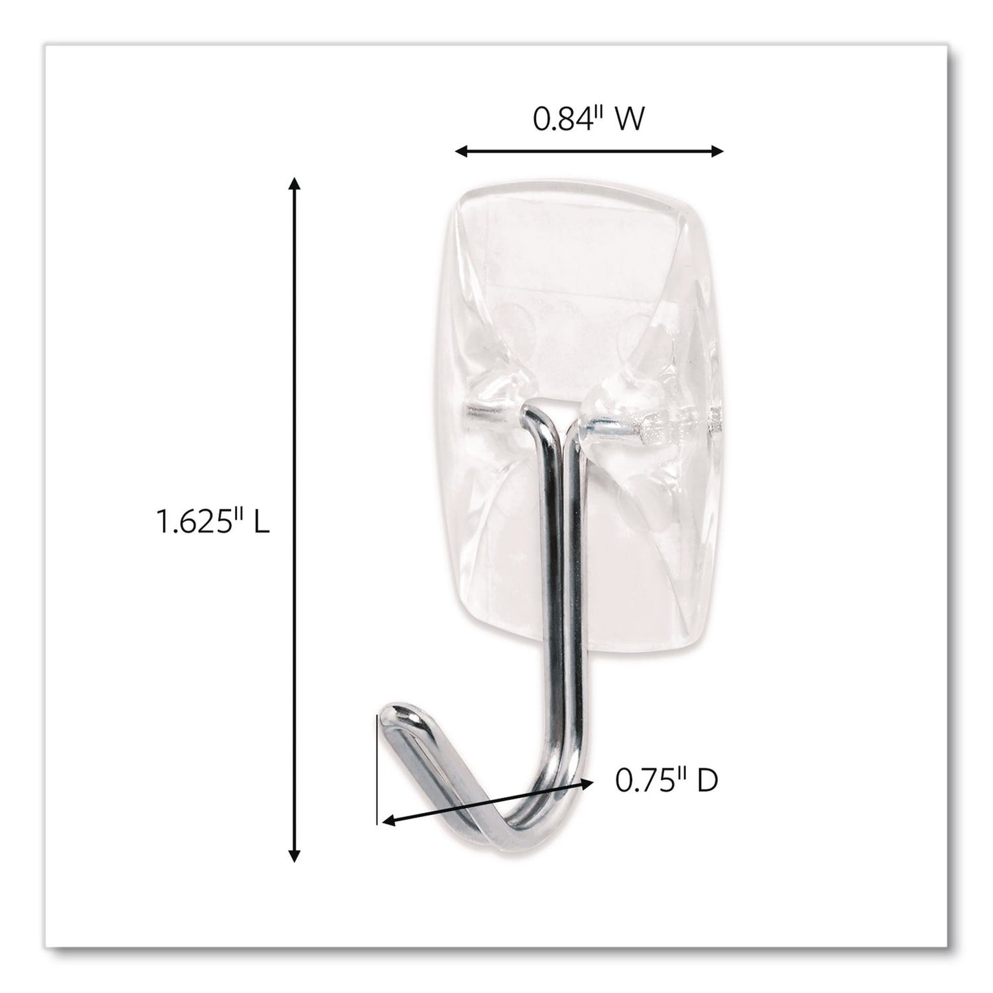 Command™ Small Wire Hooks, Small, Plastic/Metal Wire, White, 0.5 lb Capacity, 6/Pack (MMM17067CLR6ES)