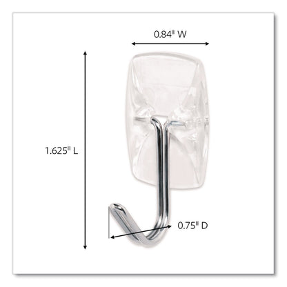 Command™ Small Wire Hooks, Small, Plastic/Metal Wire, White, 0.5 lb Capacity, 6/Pack (MMM17067CLR6ES)