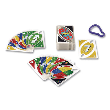 Mattel UNO Splash Card Game, 108 Waterproof Cards with Take-Along Clip, Ages 7 and Up (MTTDHW42)