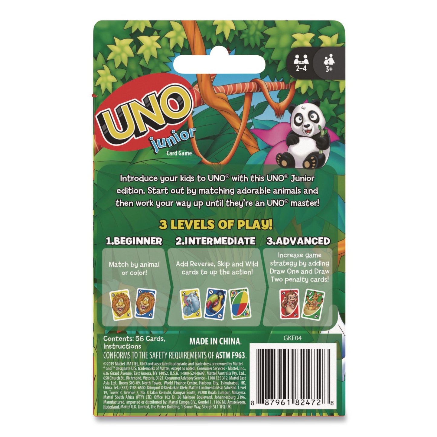 Mattel UNO Junior Card Game, Ages 3 and Up (MTTGKF04)