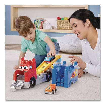Mattel MEGA BLOKS Build and Race Rig, Ages 1 and Up, 19 Pieces (MTTJFR29)