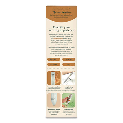 Lifelines® Essential Oil Blends Pen Diffuser, Cinnamon Roll Scent, White (LLNLL123122)