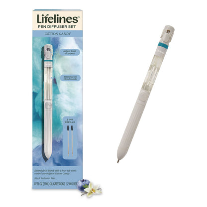Lifelines® Essential Oil Blends Pen Diffuser, Cotton Candy Scent, White (LLNLL123124)