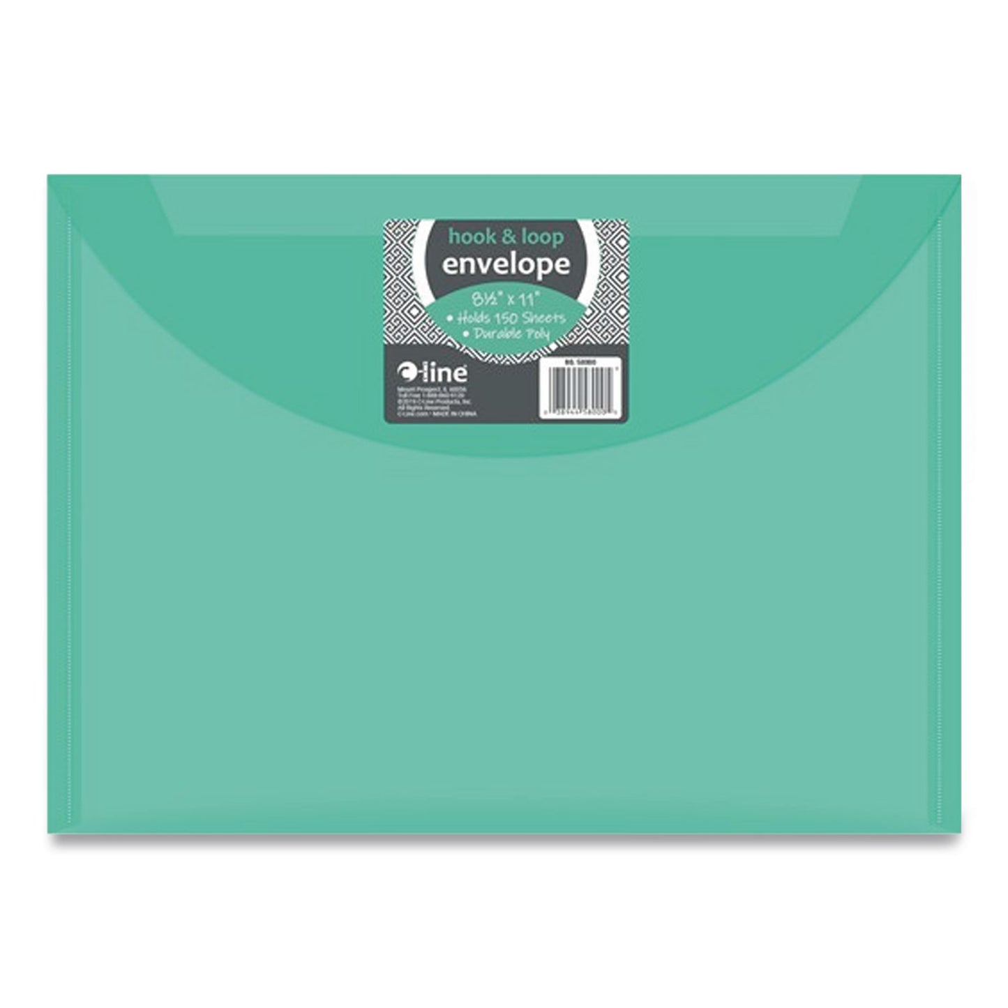 C-Line® Reusable Poly Envelope, Hook/Loop Closure, 9.37 x 13, Randomly Assorted Colors (CLI58000)
