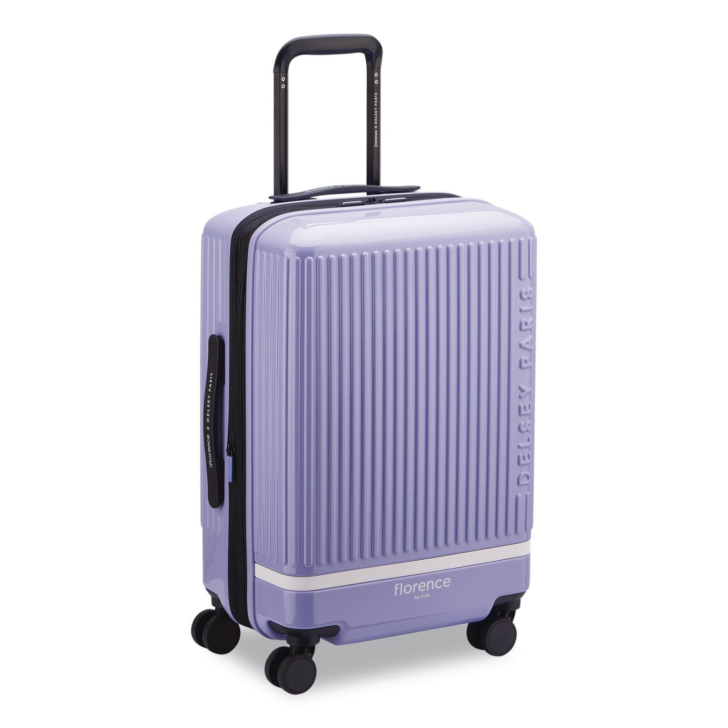 DELSEY PARIS Florence by Mills x DELSEY PARIS Spin Me Away 20" Hardside Carry-On Suitcase, 14.75 x 9.75 x 22.75, Lavender (DSYF4398180528)