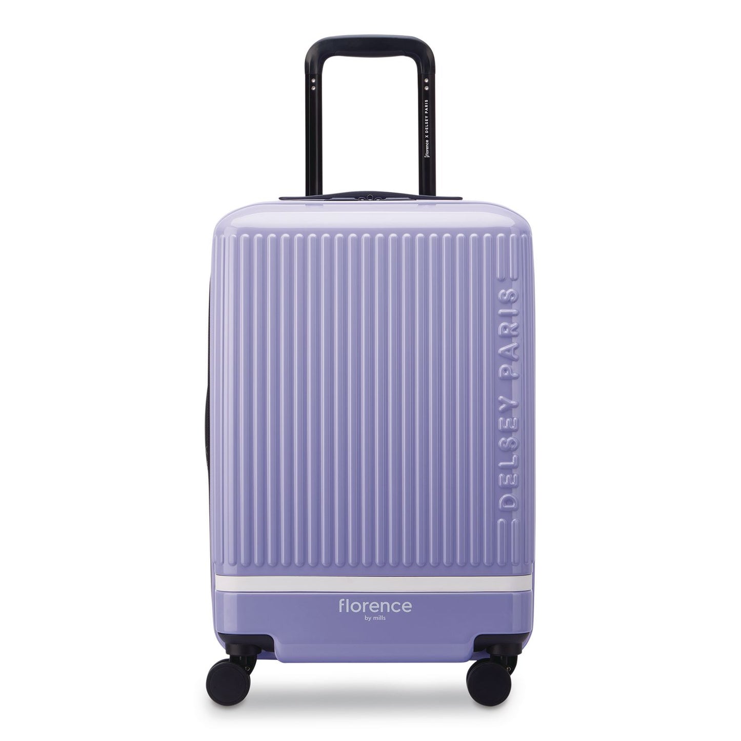 DELSEY PARIS Florence by Mills x DELSEY PARIS Spin Me Away 20" Hardside Carry-On Suitcase, 14.75 x 9.75 x 22.75, Lavender (DSYF4398180528)