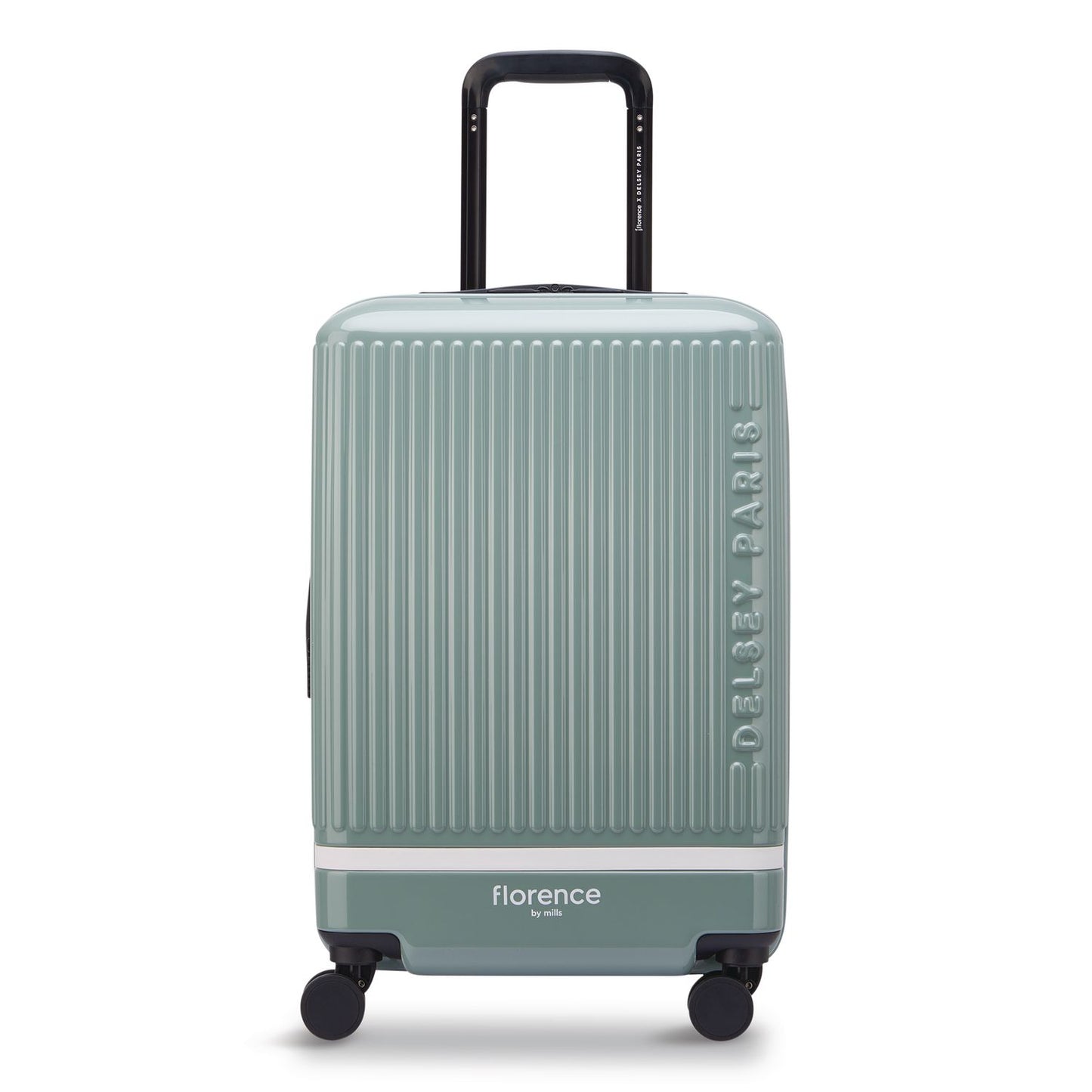 DELSEY PARIS Florence by Mills x DELSEY PARIS Spin Me Away 20" Hardside Carry-On Suitcase, 14.75 x 9.75 x 22.75, Sage Green (DSYF4398180533)