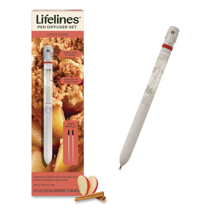 Lifelines® Essential Oil Blends Pen Diffuser, Apple Crisp Scent, White (LLNLL123125)