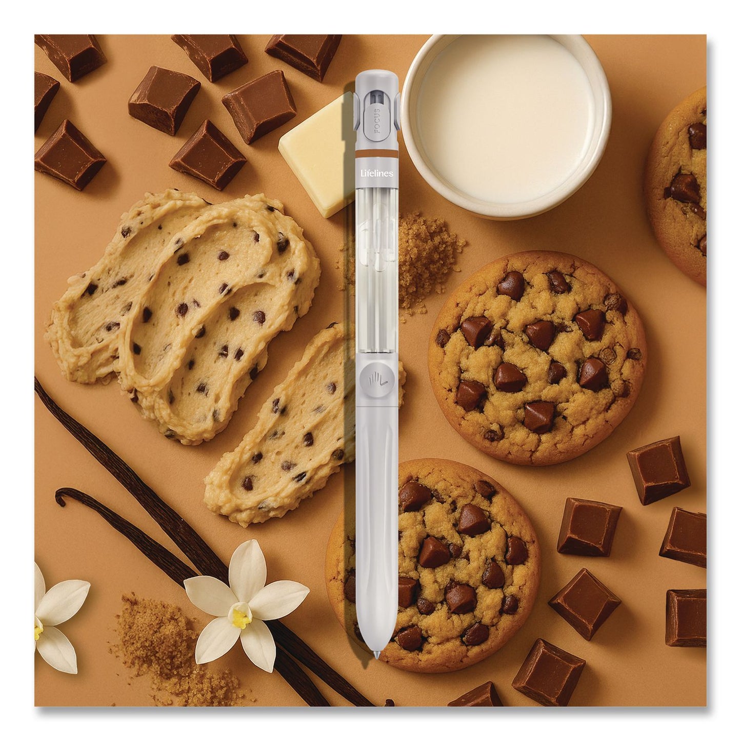 Lifelines® Essential Oil Blends Pen Diffuser, Chocolate Chip Cookie Scent, White (LLNLL123126)
