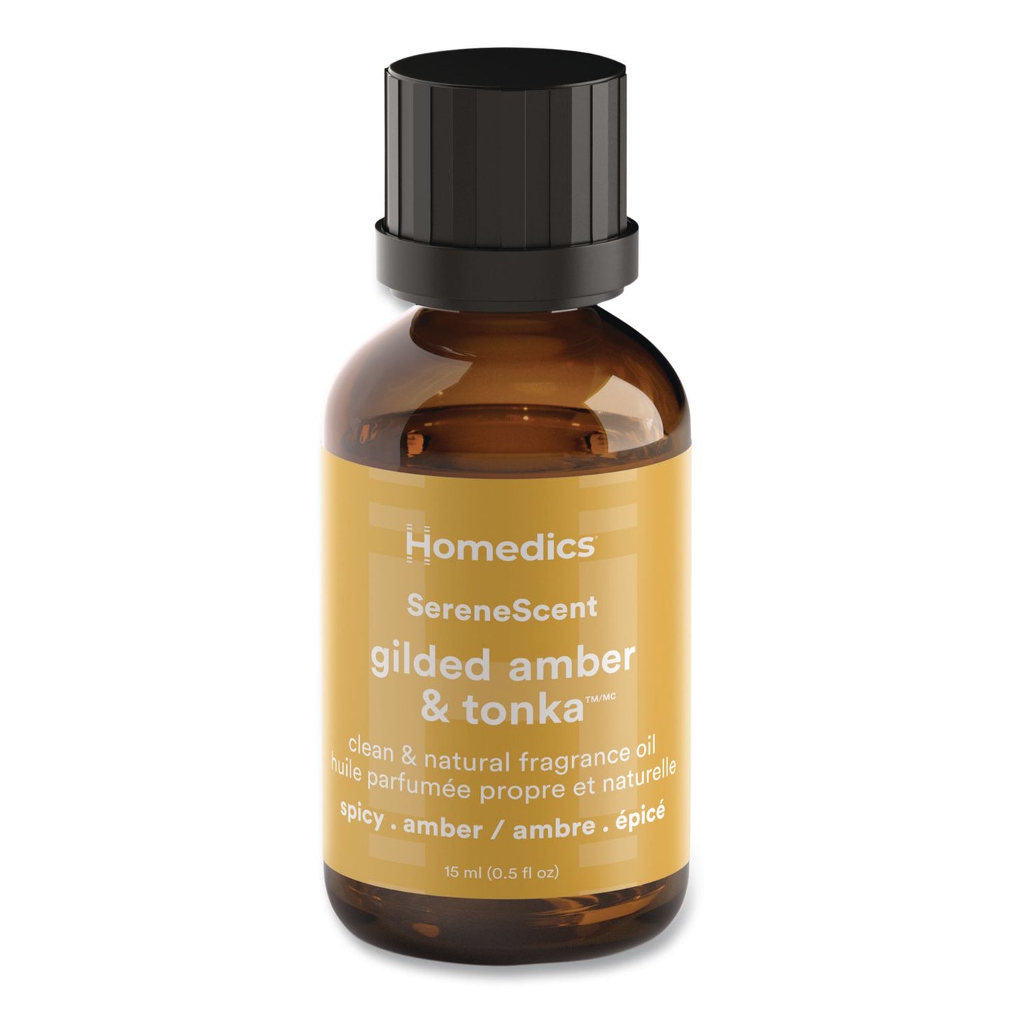 HoMedics® SereneScent Glided Amber and Tonka Essential Oil, 0.5 oz Bottle (MDCARMHEO15GAT)