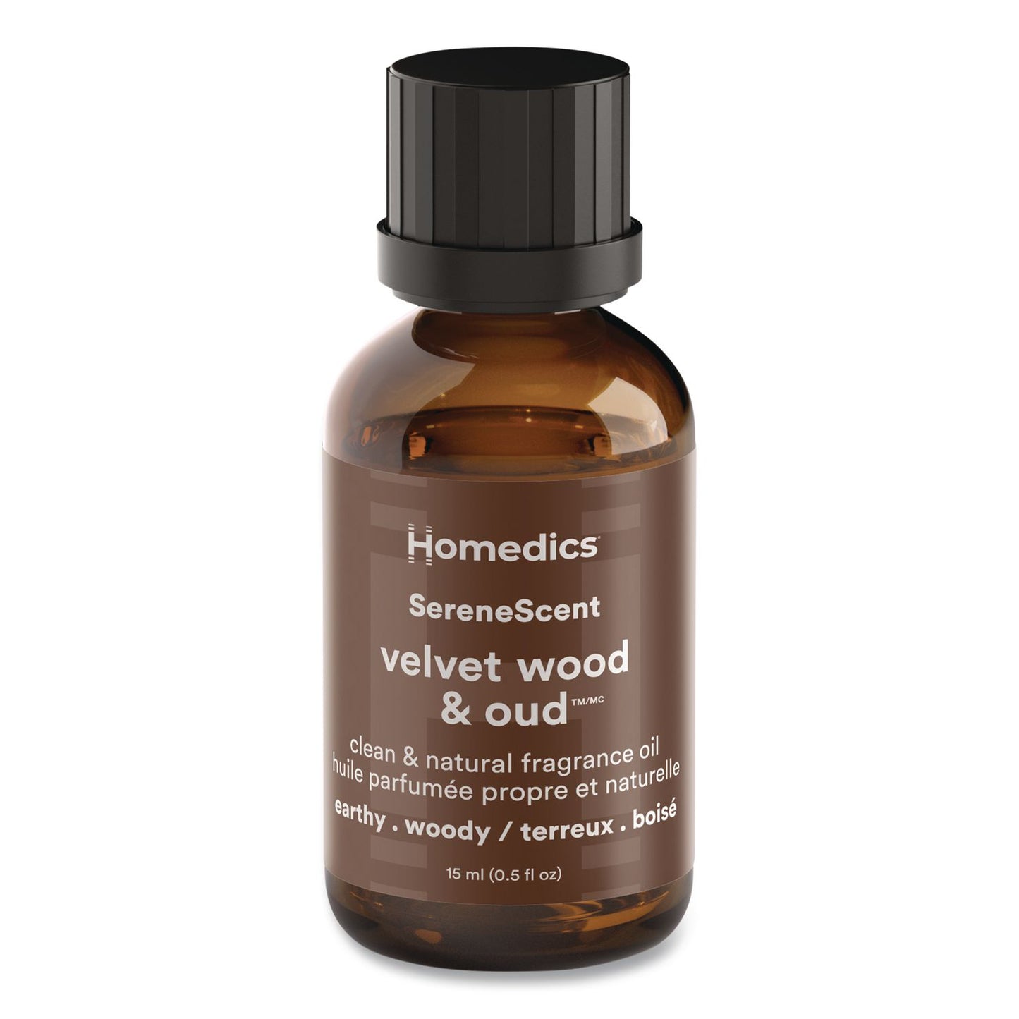 HoMedics® SereneScent Velvet Wood and Oud Essential Oil, 0.5 oz Bottle (MDCARMHEO15VWO)