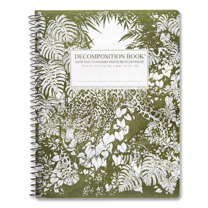 DECOMPOSITION® Spiral Composition Book, Medium/College Rule, Jaguar, (80) 9.75 x 7.5 Sheets (DCP16442)