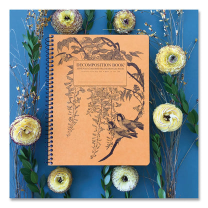DECOMPOSITION® Spiral Composition Book, Medium/College Rule, Leafy Perch, (80) 9.75 x 7.5 Sheets (DCP16998)