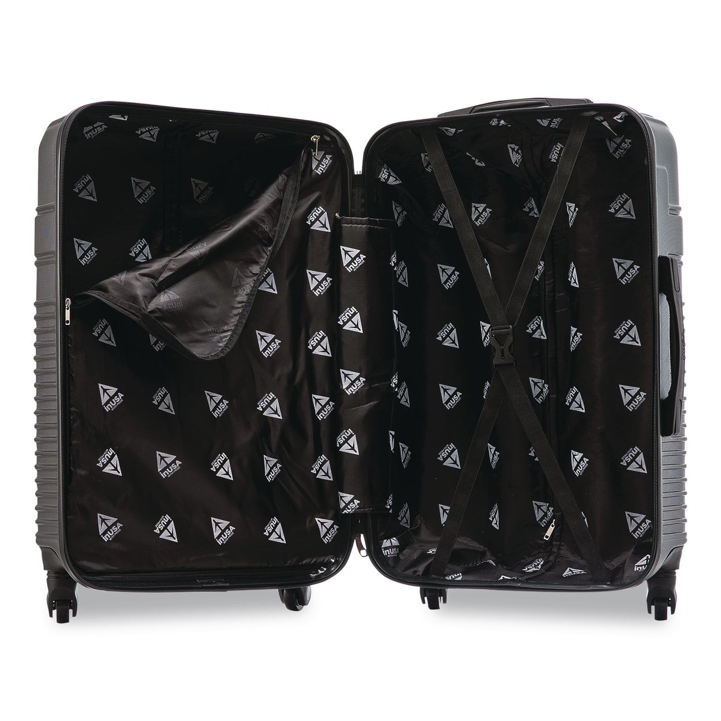 InUSA Luggage Resilience 20" Hardside Carry-On Suitcase, 14.96 x 8.66 x 21.65, Charcoal (WLBIURES00SCOA)