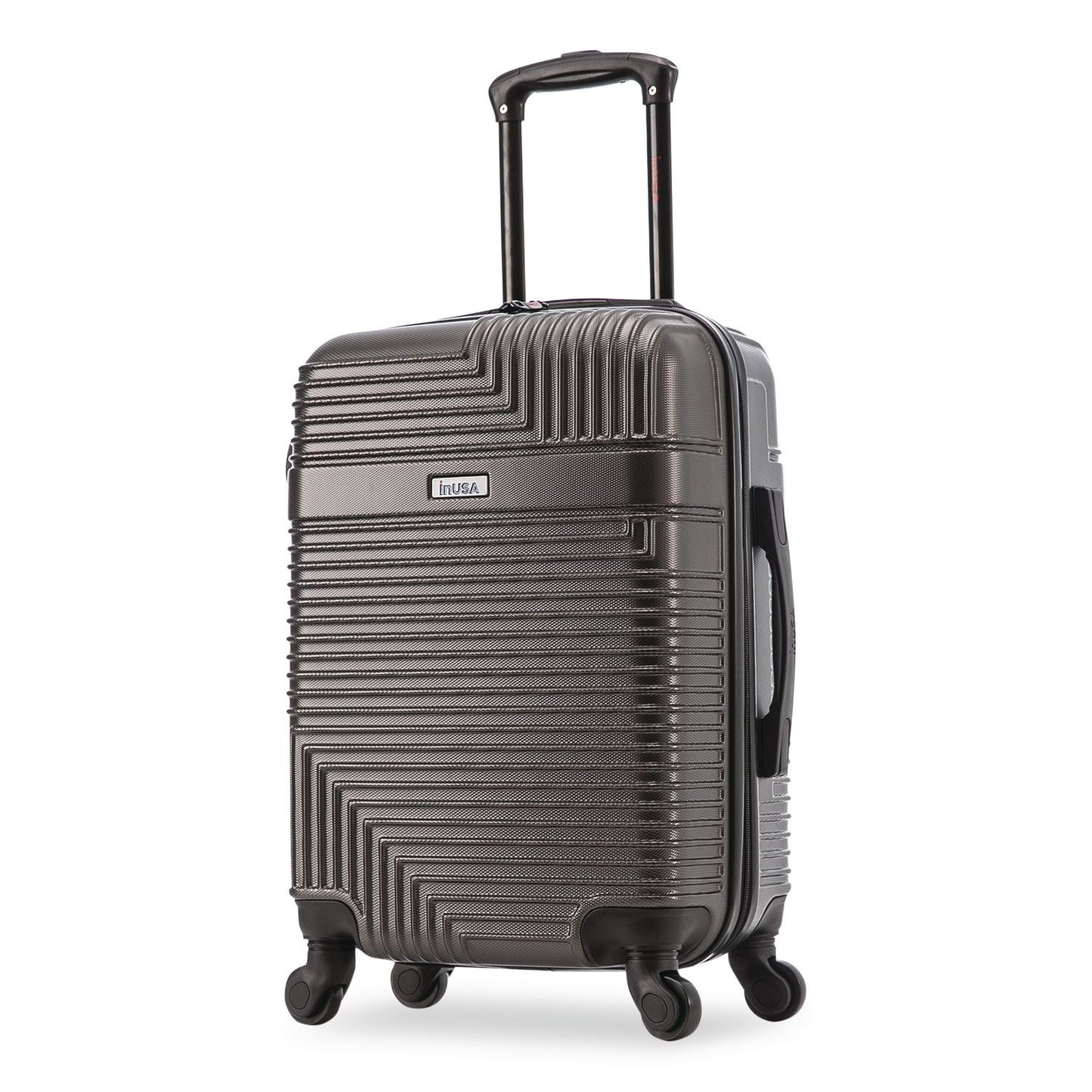 InUSA Luggage Resilience 20" Hardside Carry-On Suitcase, 14.96 x 8.66 x 21.65, Charcoal (WLBIURES00SCOA)