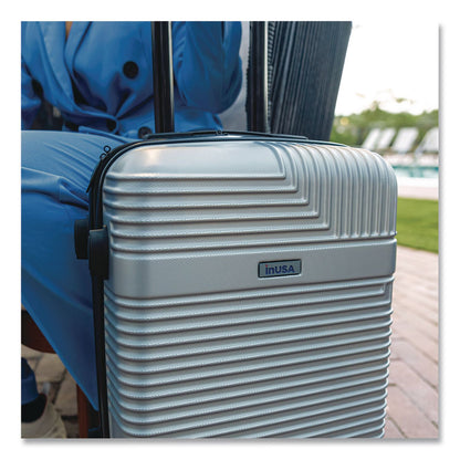 InUSA Luggage Resilience 20" Hardside Carry-On Suitcase, 14.96 x 8.66 x 21.65, Silver (WLBIURES00SSIL)