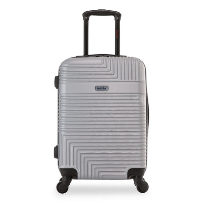 InUSA Luggage Resilience 20" Hardside Carry-On Suitcase, 14.96 x 8.66 x 21.65, Silver (WLBIURES00SSIL)