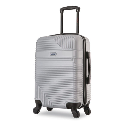 InUSA Luggage Resilience 20" Hardside Carry-On Suitcase, 14.96 x 8.66 x 21.65, Silver (WLBIURES00SSIL)