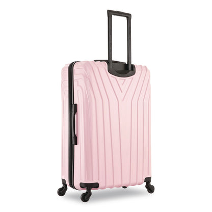 InUSA Luggage Vasty Three-Piece Hardside Spinner Luggage Set, Pink (WLBIUVASSMLPNK)