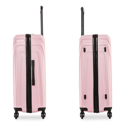 InUSA Luggage Vasty Three-Piece Hardside Spinner Luggage Set, Pink (WLBIUVASSMLPNK)
