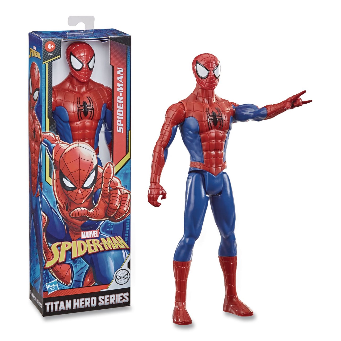 Hasbro Marvel Titan Hero Series Spider-Man Action Figure, 12", Ages 4 and Up (HSBE7333)