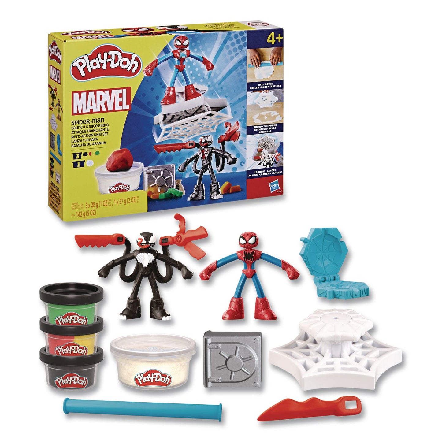 Hasbro Play-Doh Marvel Spider-Man Launch and Slice Battle Playset (HSBF9827)