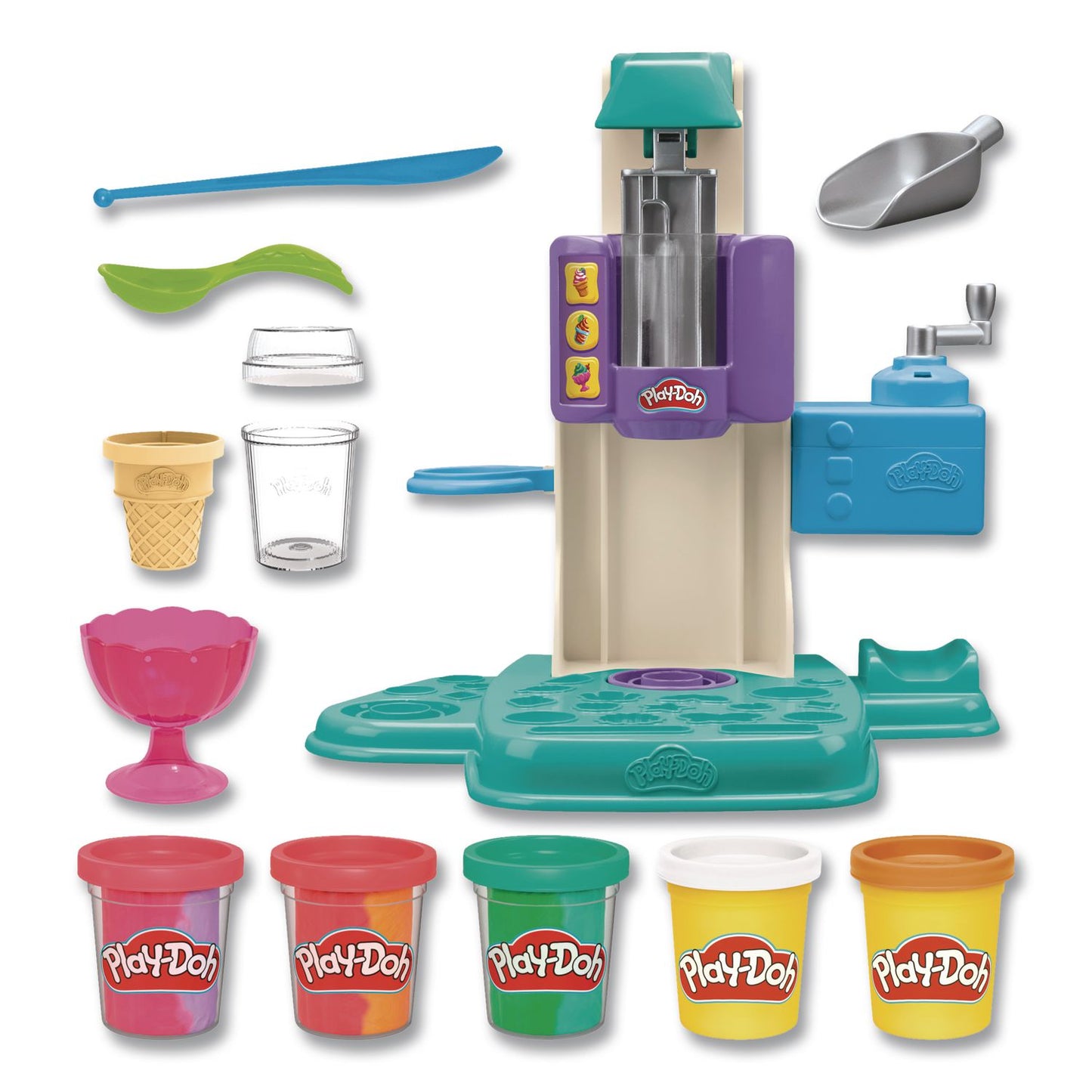 Hasbro Play-Doh Rainbow Swirl Ice Cream Playset (HSBG0028)