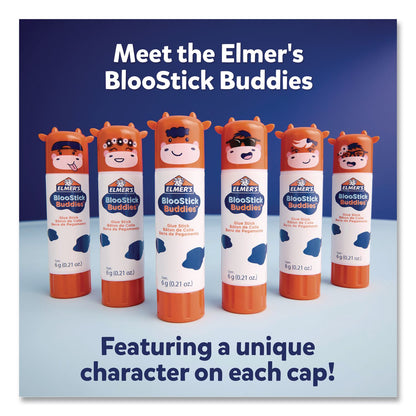 Elmer's® BlooStick Buddies Washable Removable Glue Sticks, 0.21 oz, Dries Clear, 48/Box (EPI2213735)
