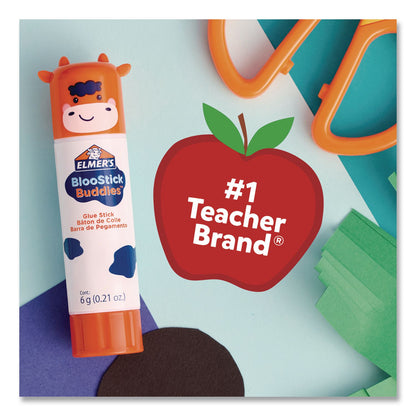 Elmer's® BlooStick Buddies Washable Removable Glue Sticks, 0.21 oz, Dries Clear, 48/Box (EPI2213735)