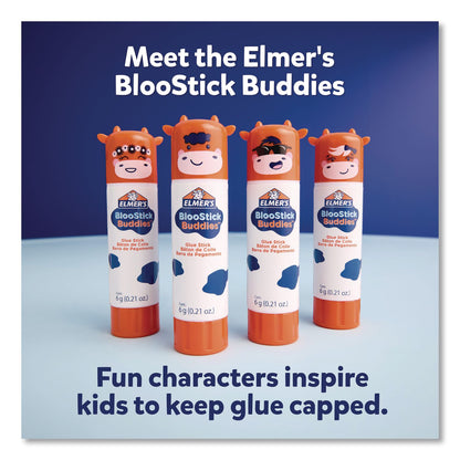 Elmer's® BlooStick Buddies Washable Removable Glue Sticks, 0.21 oz, 4/Pack (EPI2213740)